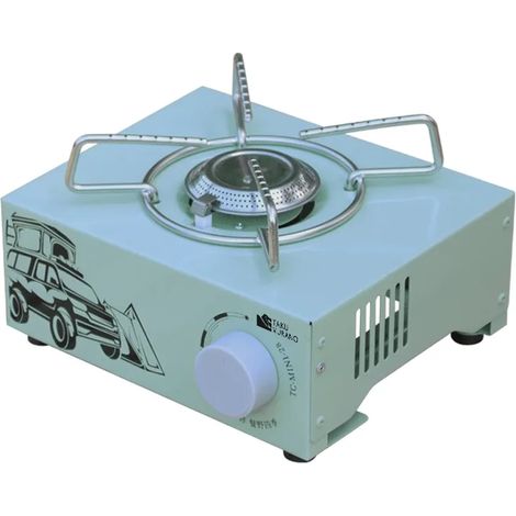 Réchaud de camping à cassette, brûleur à gaz portable, réchaud à butane 2100W avec allumage piézo, idéal pour les pique-niques, la randonnée, la cuisine en plein air et les barbecues. (1/5)