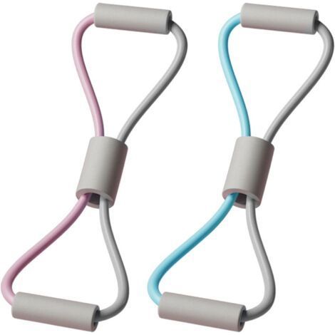 Bandes de résistance pour exercices de fitness, lot de 2, pour extenseurs de poitrine, fitness, étirements, yoga, Pilates, musculation (1/5)