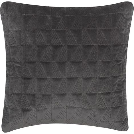 Dekokissen LALAM Baumwolle 45 x 45 cm Grau ZickZack-Muster