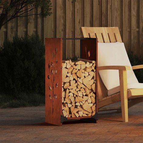 Brennholzregal 40x30x80 cm Wetterfester Stahl