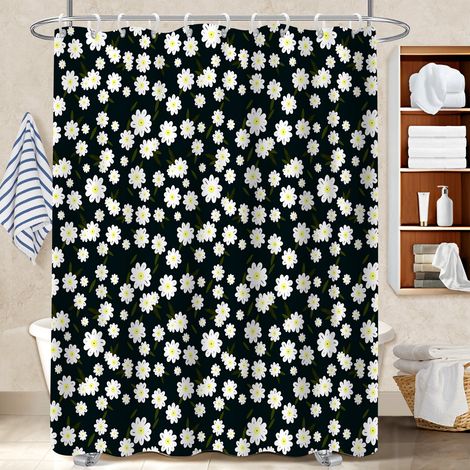 Rideau douche imperméable polyester 180x180 design bâche de douche pour avec accessoires assortis (1/5)