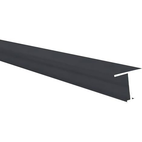Profilé H pour façade de placard pour un effet japonisant, permet de lier deux panneaux Lg 1m (1000 x 119 x 24 mm, Gris ardoise) HOMEWELL