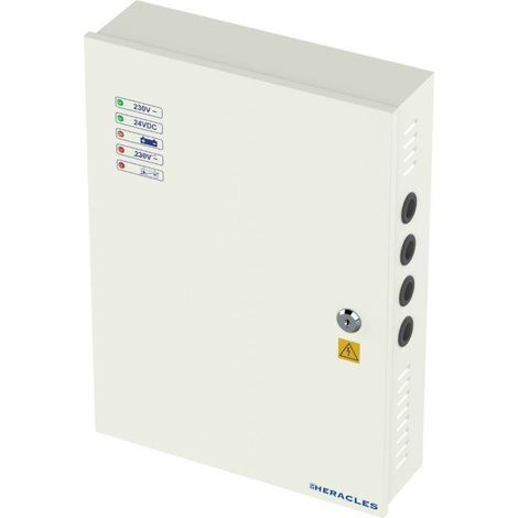 Heracles – Alimentation pour tableau électrique 24V DC 5A – Relais défaut – 120W – Contact NO/NF – PCAALIM2405S2 (1/2)