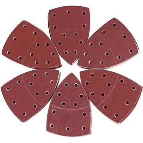 Papier Abrasif de Triangles, 60pièces 10 (P40/60/80/120/180/240), (105 mm x 152 mm)