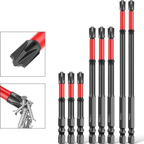 Embouts de tournevis pour électriciens - 11 embouts de tournevis - Embouts de tournevis Phillips pour perceuses électriques - Embouts à aimant puissant (1/5)