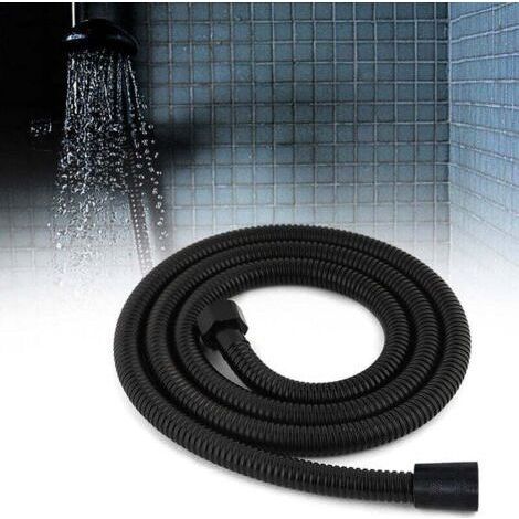 Flexible de Douche en Acier Inoxydable Tuyau de Douche Chromé 2m (G1/2 pouces) ,Flexible de Douche Universel, Tuyau de Douche Anti-Torsion et Anti-Pliure, (1/5)