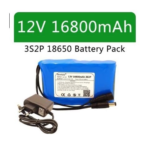 12V 16800 Akku, 12,6mAh Kapazität, 12,6mAh Akku, V-Platten-Lithium-Akkuschutz, Platin V 1A Ladegerät. (1/5)