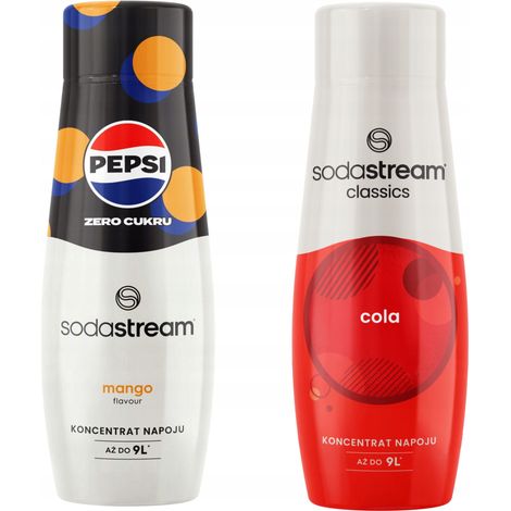 2er-Set Konzentrate und Sirupe für Wasser. Sodastream Pepsi MAX Mango + Cola (1/5)