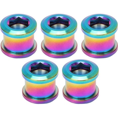 5 Vis en Titane 6,5mm pour Attache Plateau Vélo - Résistantes à la Corrosion, Couleurs Assorties (Pack de 5) (1/5)