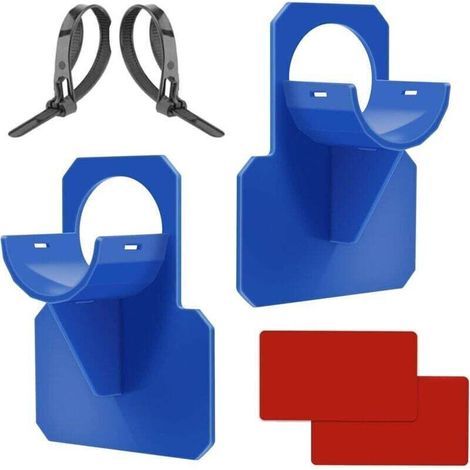 Set di 2 supporti blu per tubo da piscina - Accessori per tubo da piscina resistenti a forature, strappi e trazioni (30-37 mm) (1/4)