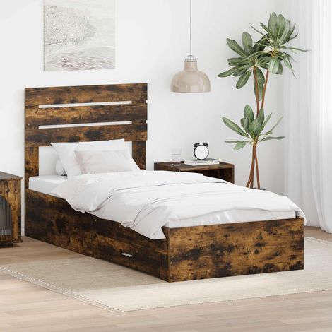 Bettgestell mit Schubladen mit Kopfteil Holzwerkstoff (1/5)