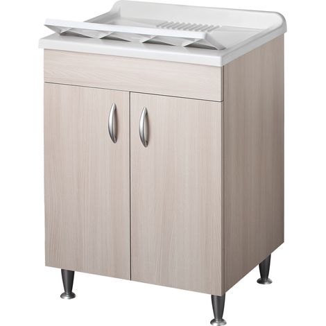 Lavatoio eco 60x50 colore olmo per zona lavanderia