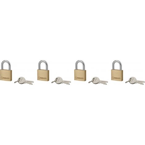THIRARD - Lot de 4 cadenas Type1+, 30mm, anse acier, 2 clés/cadenas, s'entrouvrant avec la même clé - THIRARD (1/2)