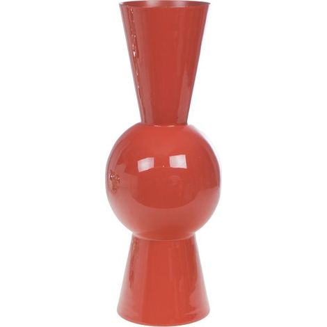 Amadeus - Vase Gatsby brique en métal 55 cm (1/2)