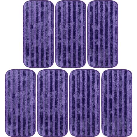 7 lingettes réutilisables pour balai Swiffer WetJet, en microfibre épaisse et éponge absorbante, lavables en machine, compatibles avec balais pulvérisateurs de 10 à 12 pouces (1/5)