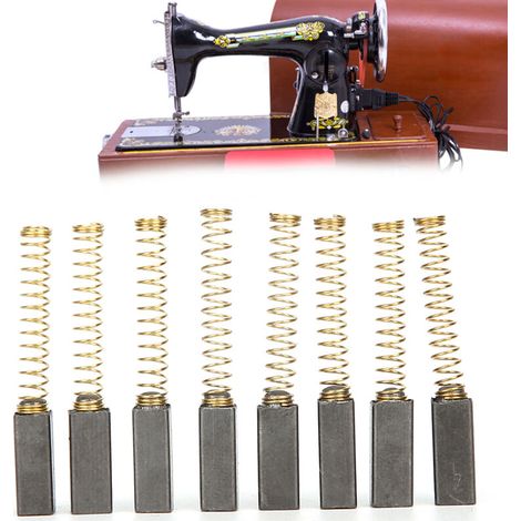 100 escobillas de carbón para máquinas de coser domésticas (4 x 10 x 10 mm)