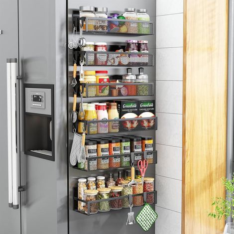 Gewürzregal Magnetregal Kühlschrank Organizer 12 Haken 6 PACK (1/5)
