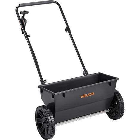 VEVOR Esparcidor de Empuje Manual Capacidad Carga de 22,6 kg, Esparcidor de Compost con Tolva y Ruedas, Ancho de Esparcimiento de 460 mm, para Semillas y Fertilizantes, para Jardín, Cesped, Patio