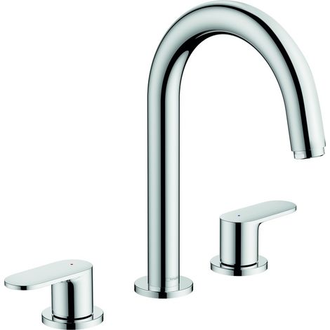 HANSGROHE Vernis Blend Grifo monomando cromado de 3 agujeros con desagüe sintético y extraíble