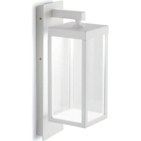 Applique murale moderne gea led ges770c led 3000 ip65, aluminium, verre blanc