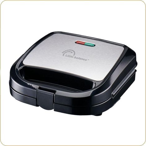 Little Balance Waffeleisen Compact 750W Edelstahl und Schwarz