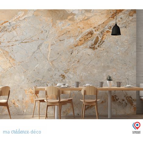 Papier peint : Marbre di Canobio - Intissé - L.200 x H.280 cm - Vert blanc (1/3)