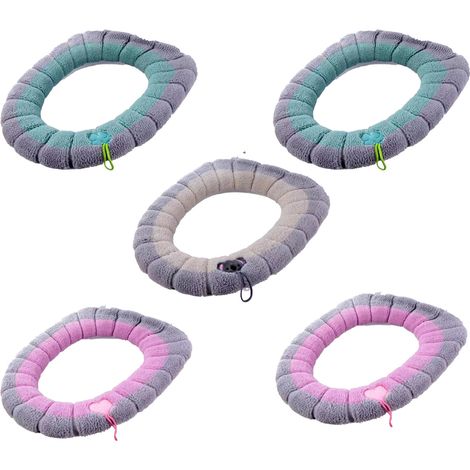 5pcs toilet seat - two-color gray and green2+two-color gray and pink2+two-color gray and beige (1/5)