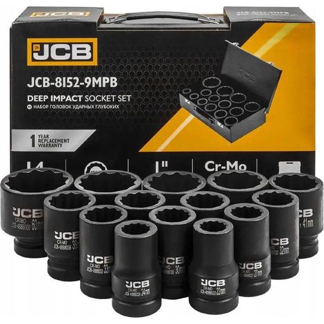 Set di Chiavi a Percussione JCB 14 Pezzi in Acciaio