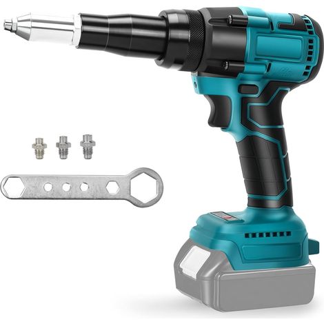 Cordless Rivet Pliers Compatible with 18V Battery, 20000N Electric Brushless Rivet Gun with LED, for Blind Rivets Diameter 2.4-5mm, Stroke 18mm (without Battery) (1/5)