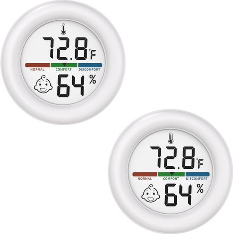 thermomètre hygromètre électronique d'intérieur LCD capteur de température numérique testeur d'humidité outil détection 2 pièces (1/5)