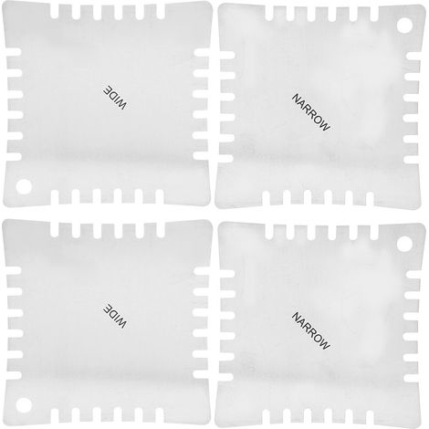 Règle en acier inoxydable avec dents, outil de mesure pour guitare, accessoire de luthier, lot de 4, argenté (4 pièces) (1/5)