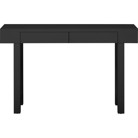 TABLE Scandinave Élégante Fonctionnelle Minimaliste MDF Noir 120.00 x 35.50 x 76.50 (1/4)