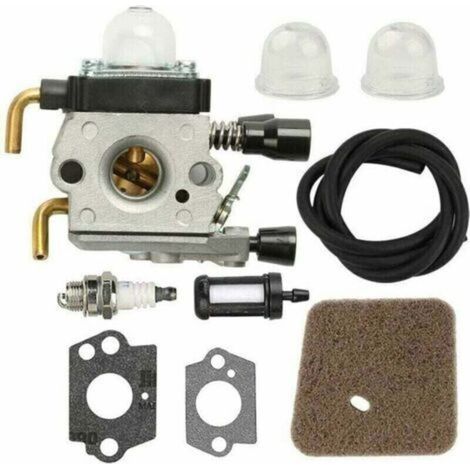 Carburateur avec conduite de carburant pour STIHL HS75 HS80 HS85 HL75 HL75K, XU,FH75 HT70 HT75 KM80 KM85 KM85R SP80 SP85 FC75 FC85 Taille-haie Taille-bordure - (1/4)