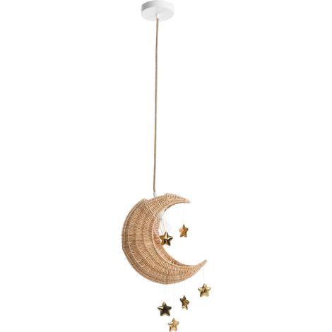 Hängeleuchte Mond ORCHON Rattan Naturfarben