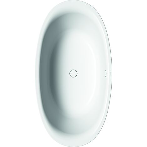Ellipso Duo Oval Badewanne 190x100cm, Vollantislip, weiß Perl-Effek