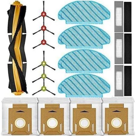 Kit De 18 Pièces De Rechange Compatible Avec Ecovacs Deebot Ozmo T8 T8+ T8 Aivi T8Max,N8+ N8 Pro N8 Pro+,T9+,1 Brosse (1/4)