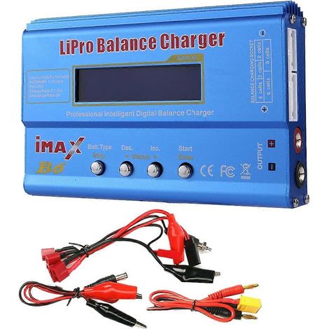 Chargeur de batterie LiPo IMAX B6 80W + chargeur d'équilibrage numérique LiPo XT60 pour batteries LiPo, NiMH, Li-ion et Ni-Cd (1/5)