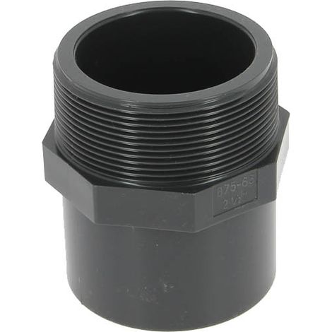 Vanne PVC pression mâle-femelle Ø75-63 – Raccords injectés en PVC – Pour réseaux d'eau froide sous pression – Norme EN 1452-3 – Brico Concept