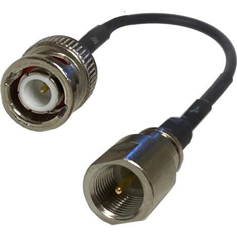 Cavo di prolunga con connettore BNC / connettore FME RG174, lunghezza 20 cm.