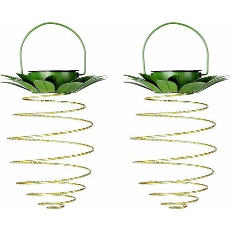 Lot de 2 lampes solaires en forme d'ananas, 60 lampes LED de jardin étanches pour décoration de jardin, pelouse, arrière-cour (blanc (1/5)