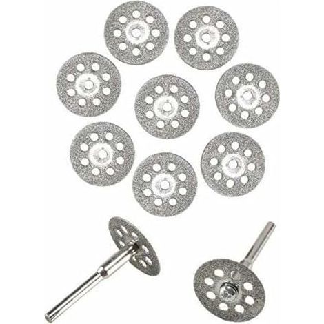 10x Mini Diamant Coupe Disque Roue Lame de Scie Kit Pour Rotatif Outi,pour couper, scier, couper, meuler et aléser des matériaux durs(22mm)-LIAIKI (1/5)