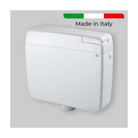 Cassetta di scarico zaino dianflex zeta 3 con tasto stop bianca - 9lt (1/5)