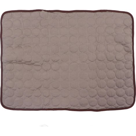 Tapis rafraîchissant pour chien et chat - Coussin fraîcheur réutilisable pliable été - Marron L (1/5)