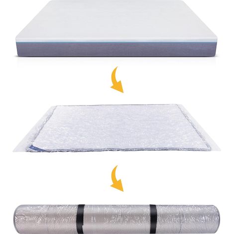 Vacuum Bag for Memory Foam Mattress, Plastic Mattress Protector Cover, Compression Bag for Mattresses for Storage and Moving (For Mattress 140/150/160 x 200 cm) (1/5)