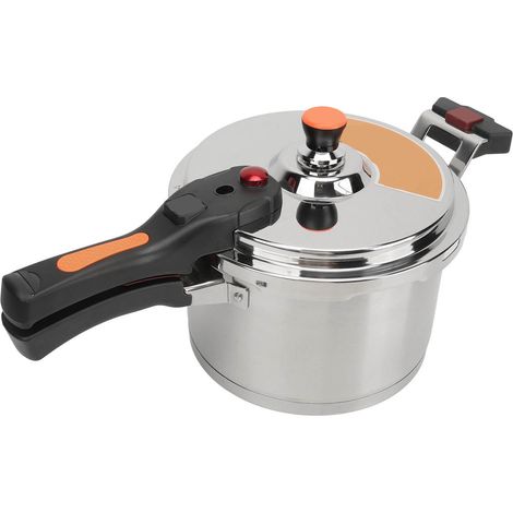 Schnellkochtopf 80 kPa, 6 Liter, 24 cm / 9,4 Zoll, Edelstahl, geeignet für Gas- und Elektroherde (1/5)