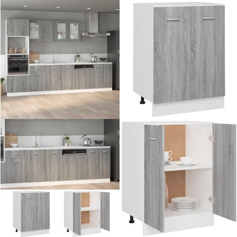 Unterschrank Grau Sonoma 60x46x81,5 cm Holzwerkstoff - Küchenmöbel - Unterschrank - Holzmöbel - Grau - Küche - Home & Living (1/5)