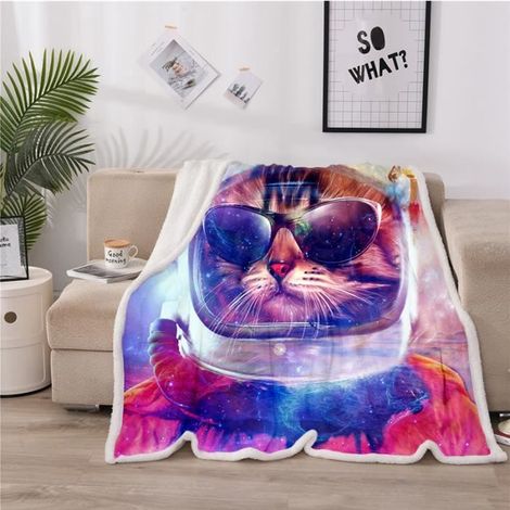 1 pièce Couverture 150x200 cm, douce et épaissie, anti-rides, violet, peluche premium, usage intérieur et détente (1/4)