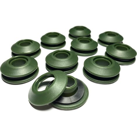 Lot de 10 œillets pour bâches 28 x 28 x 12 mm, œillets en plastique pour bâche de piscine (1/4)