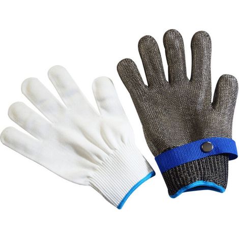 Schnittfeste Handschuhe der Schutzklasse 9, schnittfeste Metzgerhandschuhe, schnittfeste Edelstahlhandschuhe, Schnittschutz für den täglichen Gebrauch (1/4)