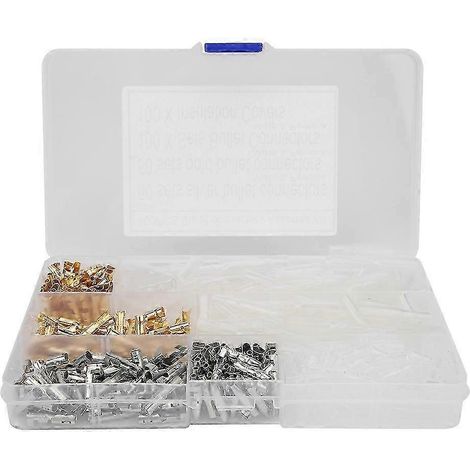 400-teiliges Set mit 4,0-mm-Steckern und -Buchsen, Crimp-Aderendhülsen für den Automobilbereich, Schutzisolierungen, Komplettset (1/5)